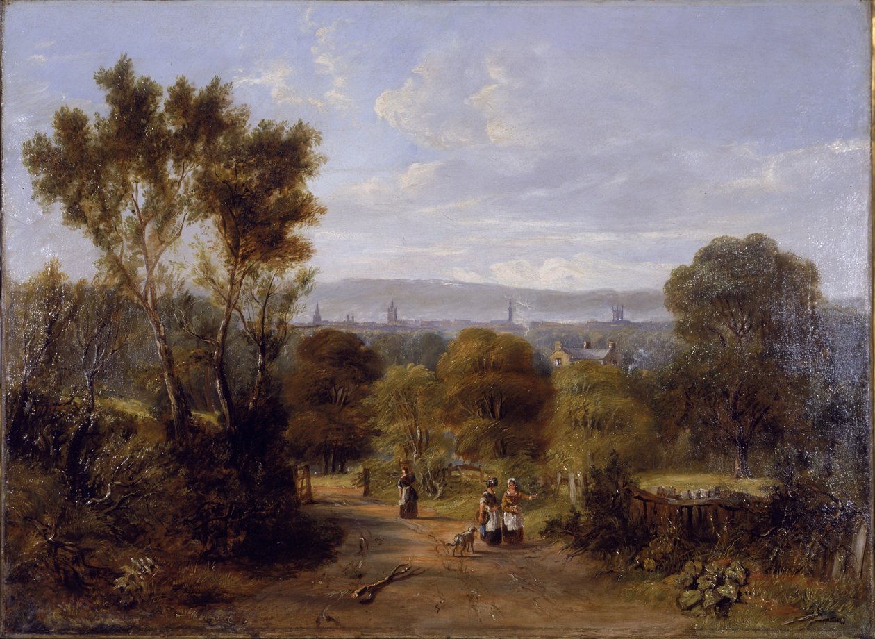 Utsikt i Jesmond, Newcastle upon Tyne, ca. 1845 av Elizabeth Burdon Sanderson