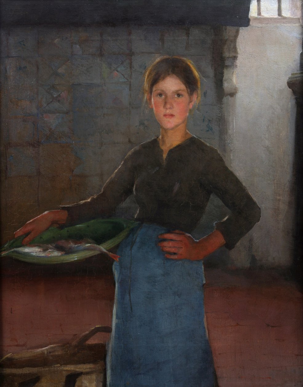 En Zandvoort Fishergirl, 1884 av Elizabeth Adela Stanhope Forbes