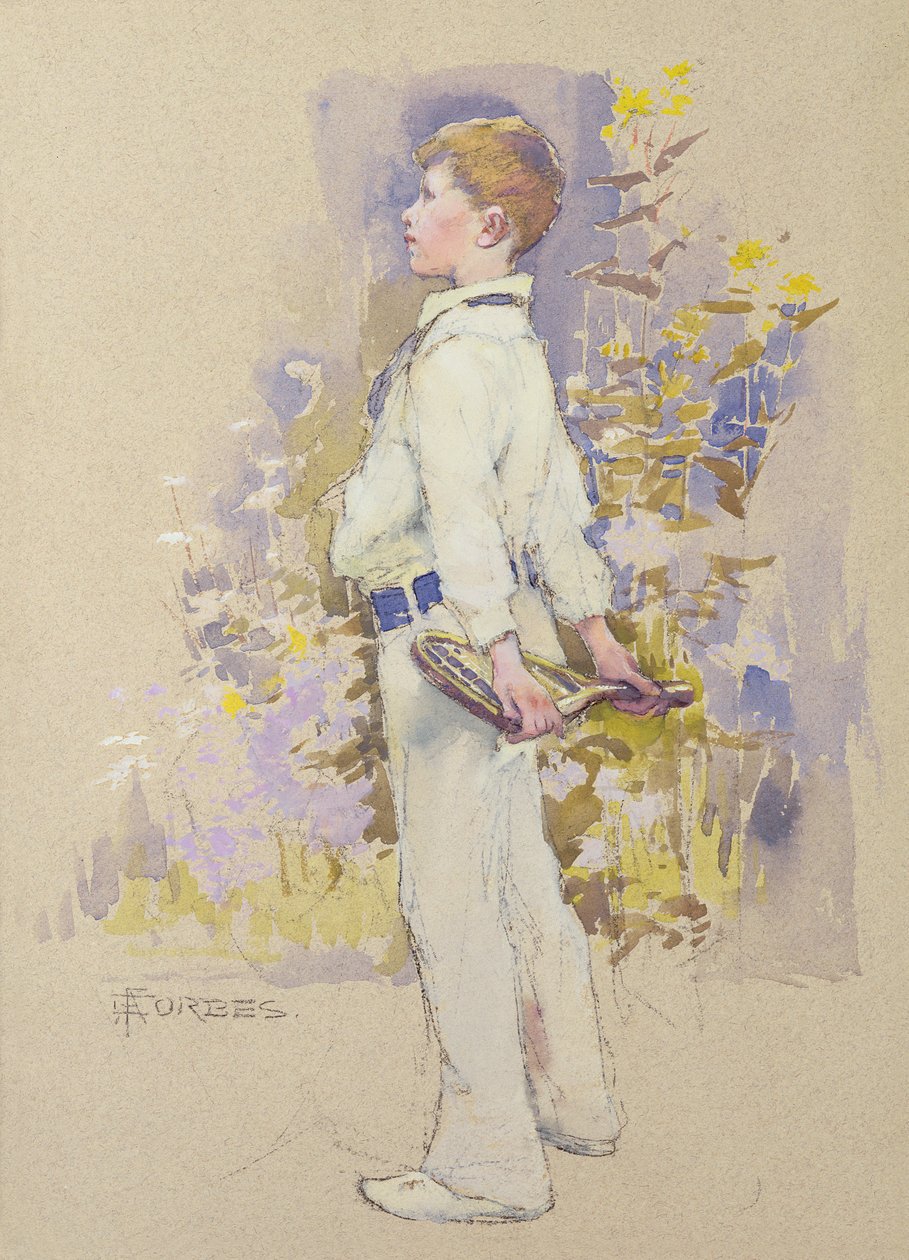 Alec in Whites (akvarell på papir) av Elizabeth Adela Stanhope Forbes