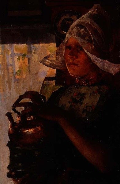 Betje, en nederlandsk jente (olje på panel) av Elizabeth Adela Stanhope Forbes