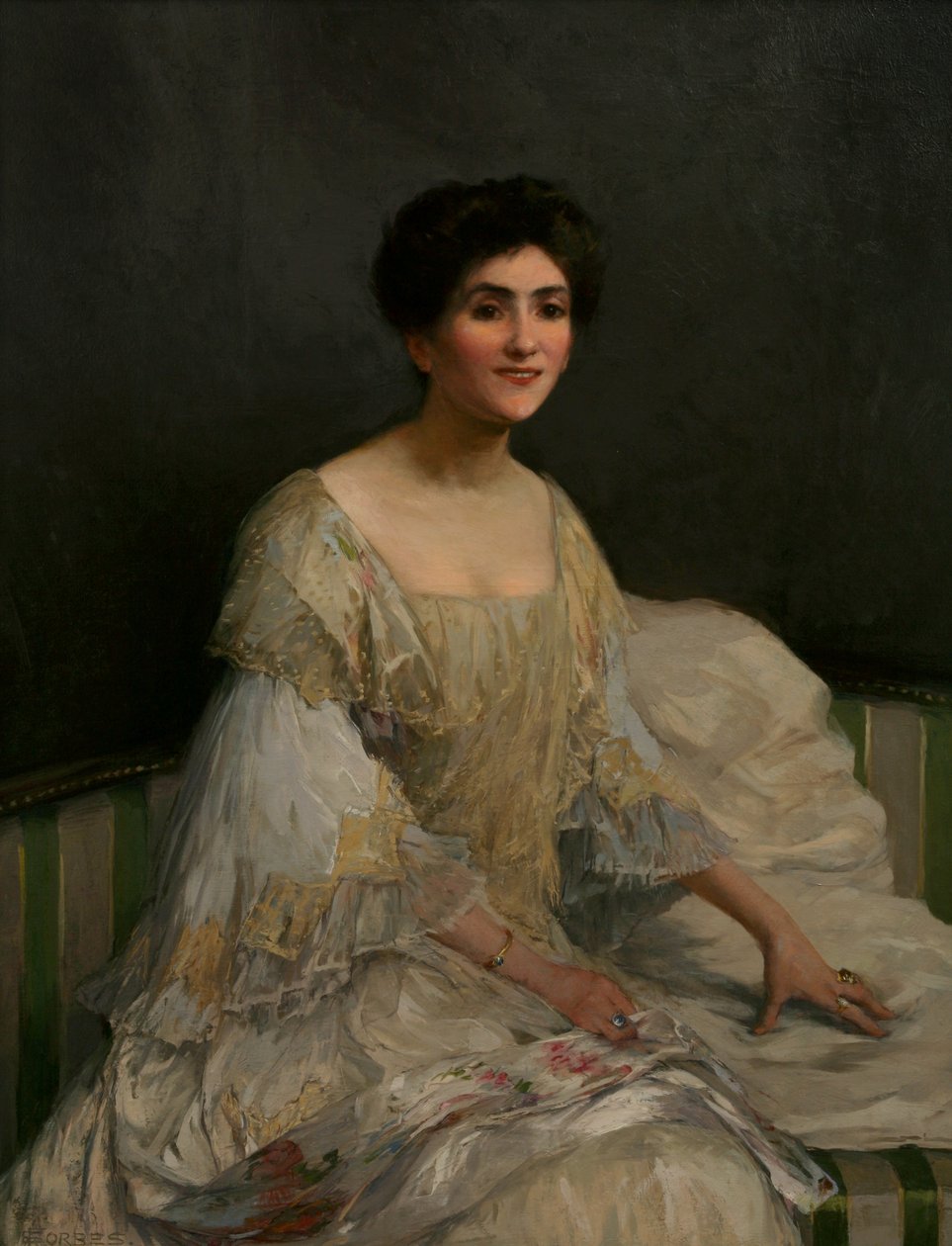 The Bride (Lady Forbes), ca. 1889 av Elizabeth Adela Stanhope Forbes