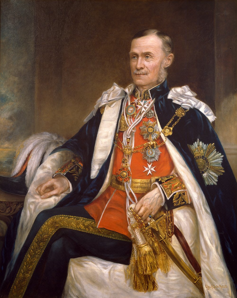 Generalmajor Sir Owen Tudor Burne GCIE, KSI (1837-1909) av Elizabeth Anne Leslie Melville