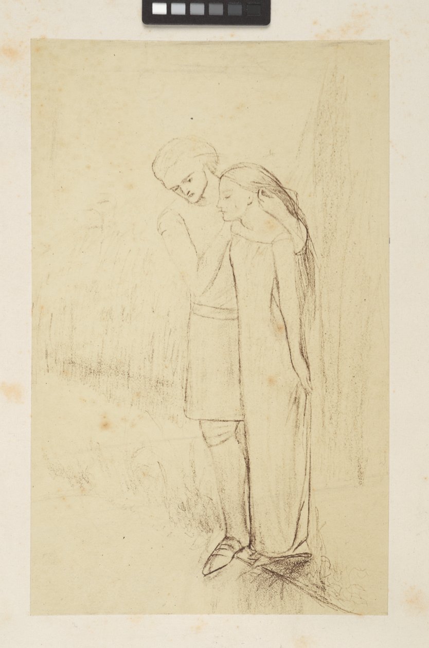 Design og skisser av Elizabeth Eleanor (1834-62) Siddal