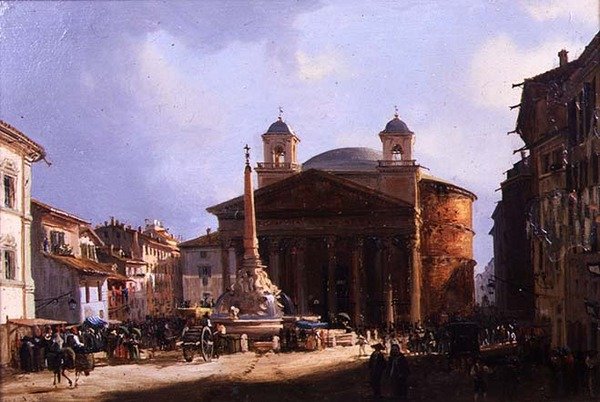 Pantheon, Roma (olje på panel) av Elizabeth Hunter Blair
