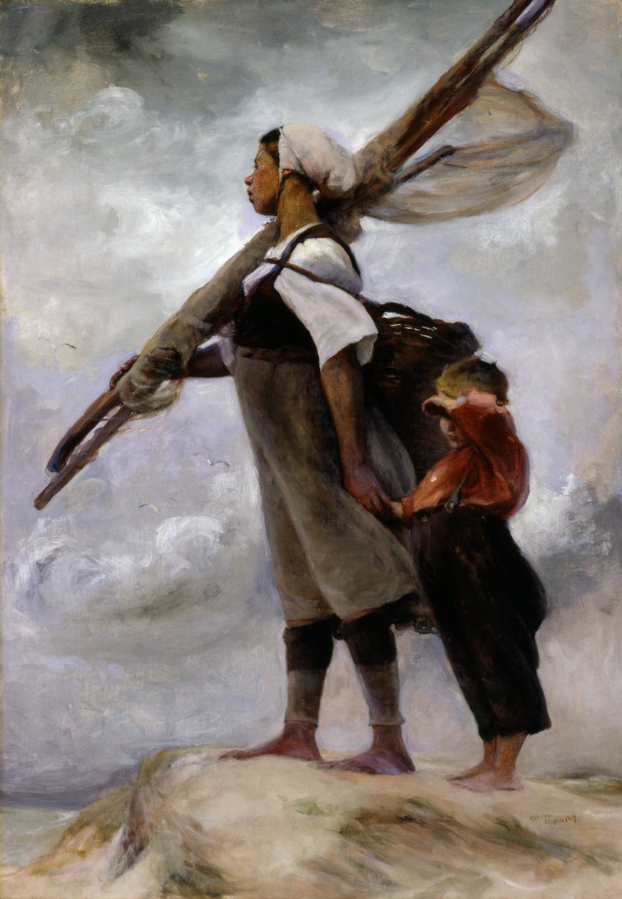 Fisher Girl of Picardie, 1889. av Elizabeth Nourse