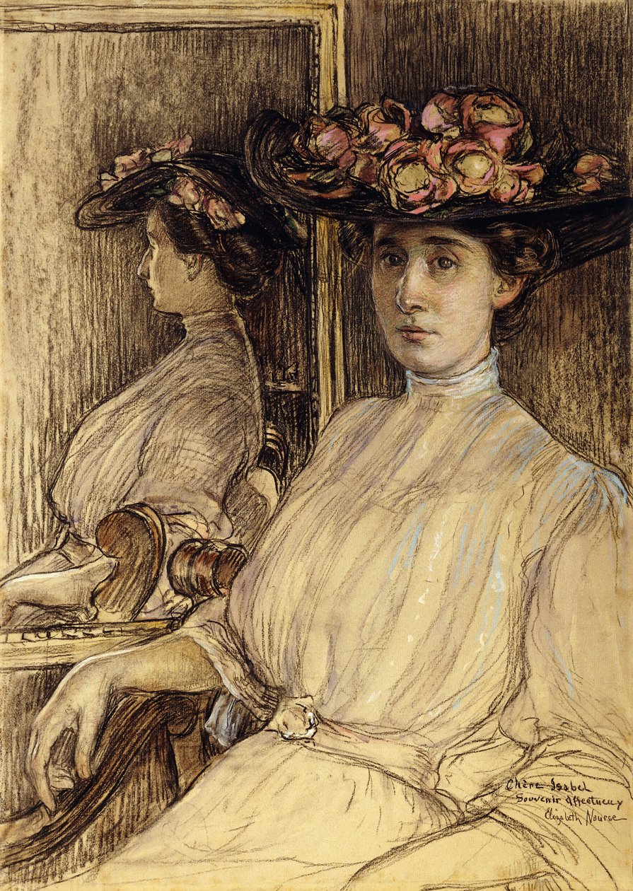 Portrettskisse av frøken Palmer av Elizabeth Nourse
