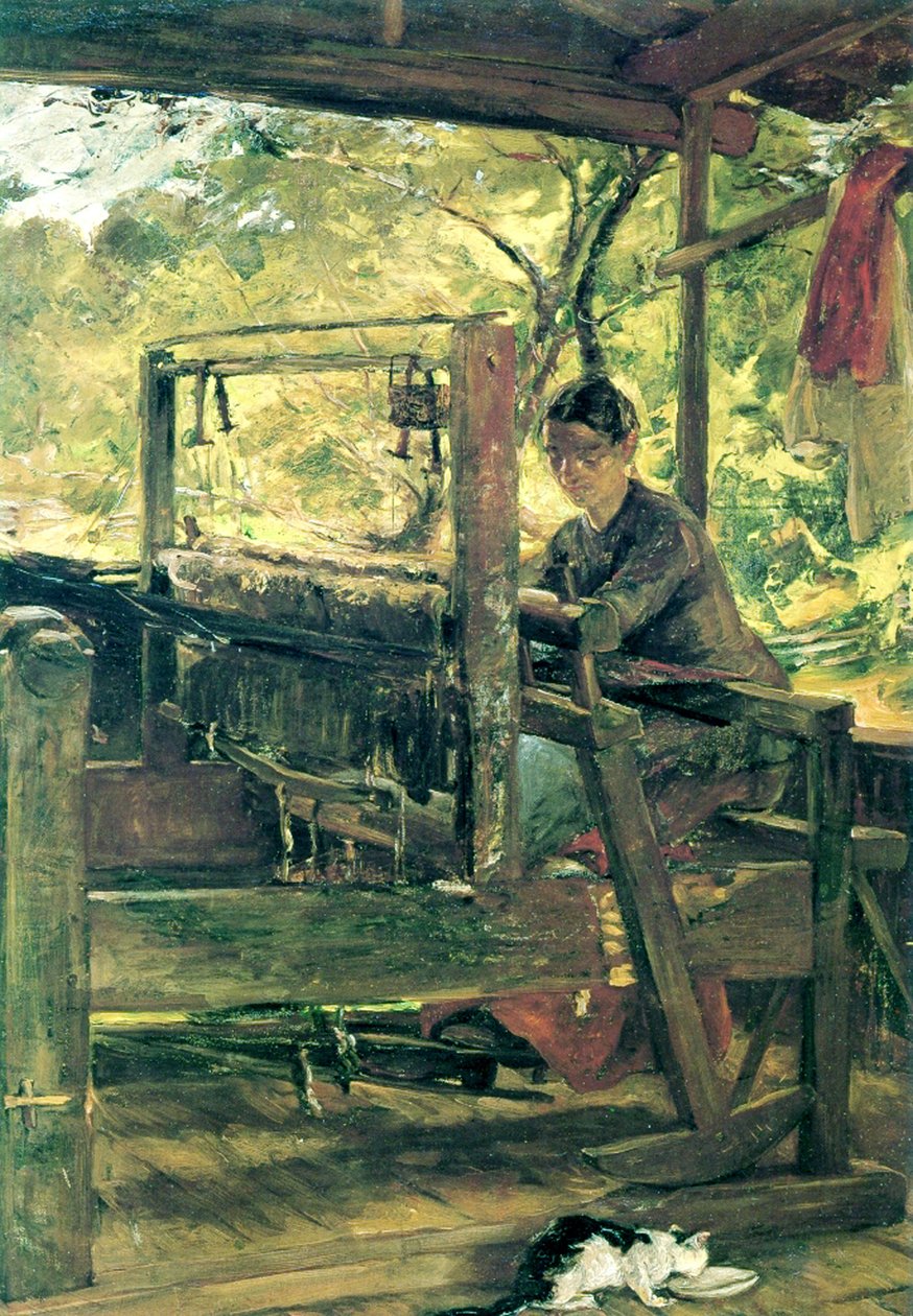 The Weaver, Tennessee, ca. 1885 (olje på lerret) av Elizabeth Nourse