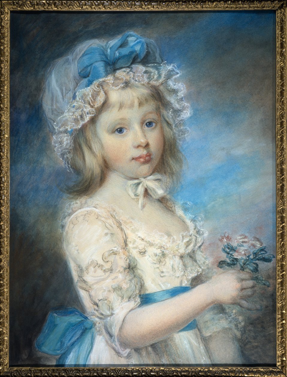 Portrett av Lady Georgiana Cavendish (akvarell og kritt på papir) av Elizabeth Royal