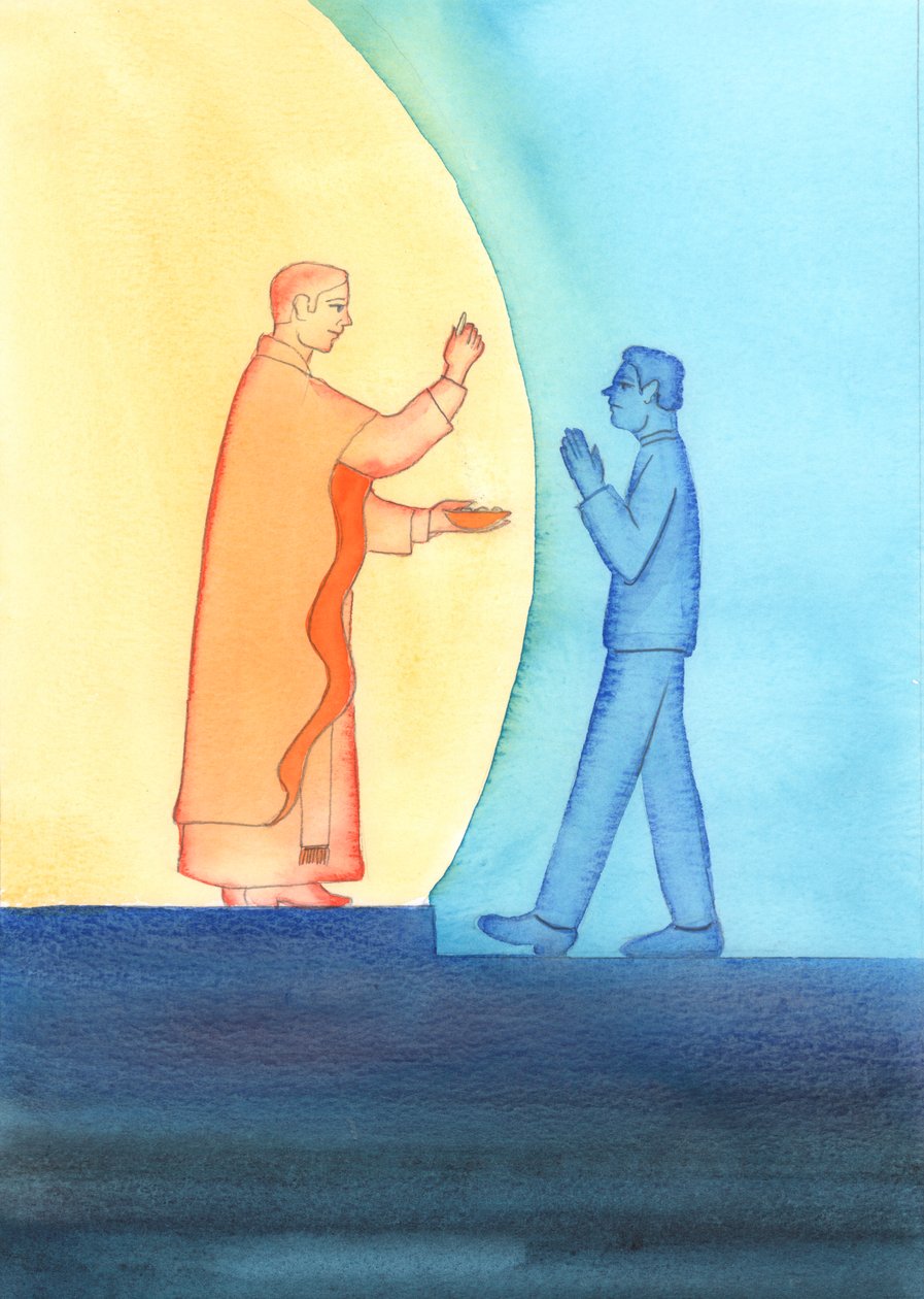 Er vi i en "State of Grace" eller ikke? Det er viktig at vi innrømmer og unngår alvorlig synd, 2002 (w/c på papir) av Elizabeth Wang