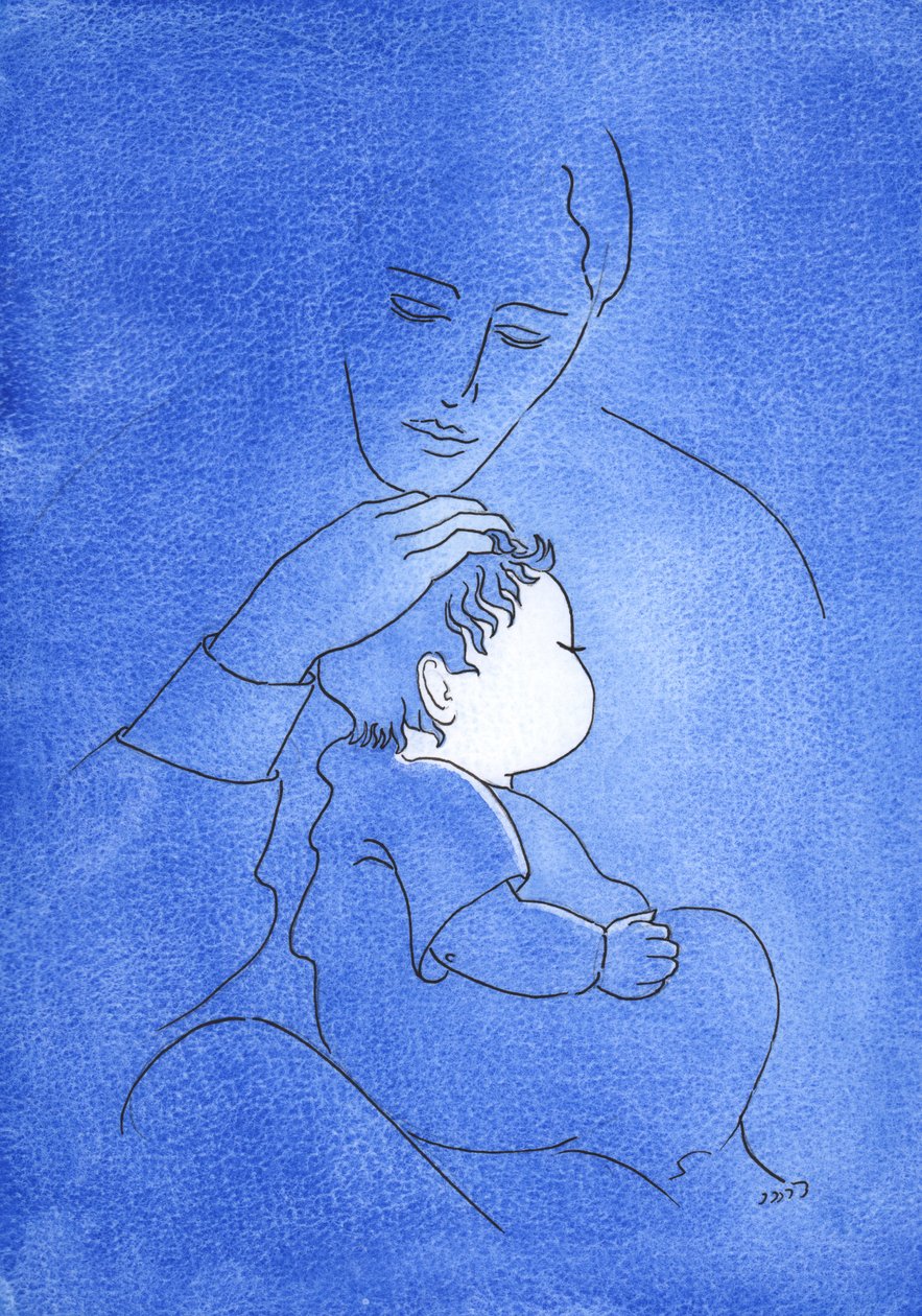 Gud Faderen elsker oss som sine barn med en øm og usvikelig kjærlighet, 2002 (w/c på papir) av Elizabeth Wang