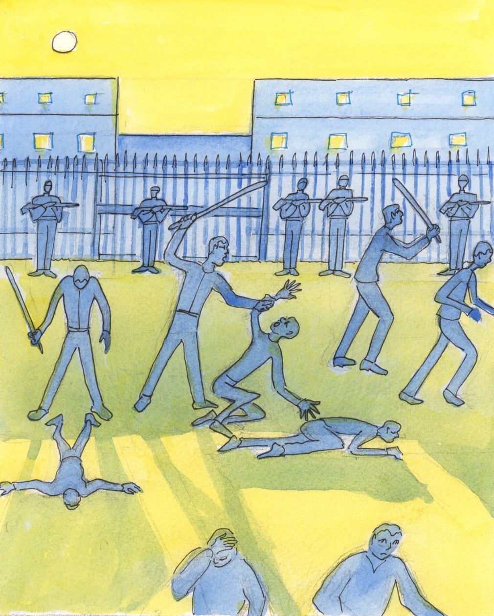 Regjeringer fornærmer Gud når de ikke klarer å beskytte og hjelpe folket sitt, 2004 (w/c på papir) av Elizabeth Wang
