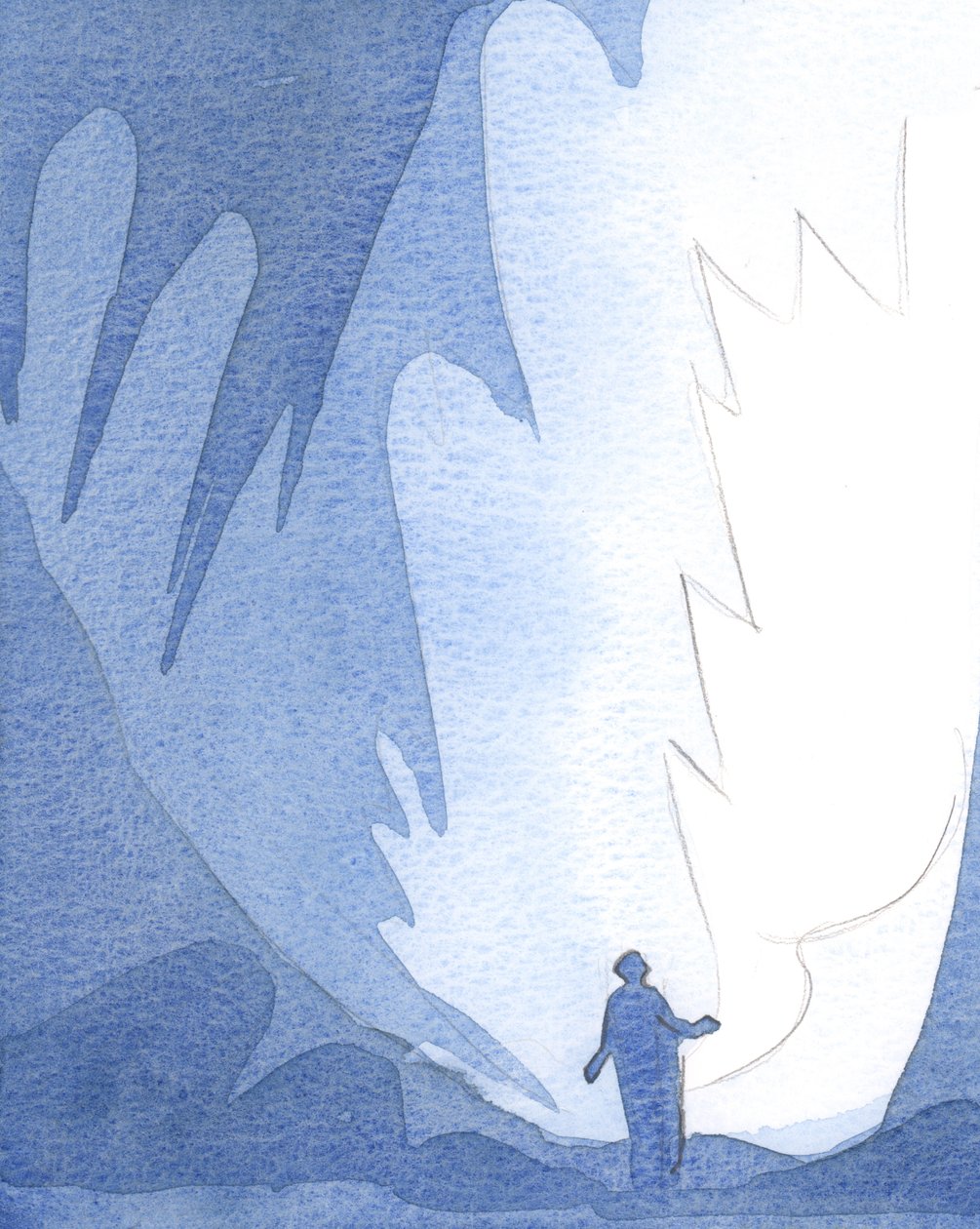Jeg fikk et glimt, av kunnskap, av dypet av Den hellige treenighet, 2000 (w/c på papir) av Elizabeth Wang