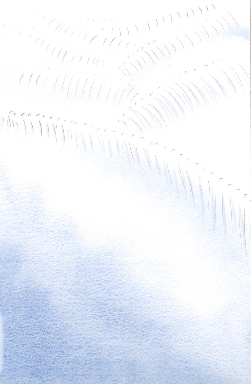 Det er fantastisk at en fri sjel tilber Gud slik englene gjør, men gjør det i tro, blindt, ennå ikke ser Gud!, 2001 (w/c på papir) av Elizabeth Wang