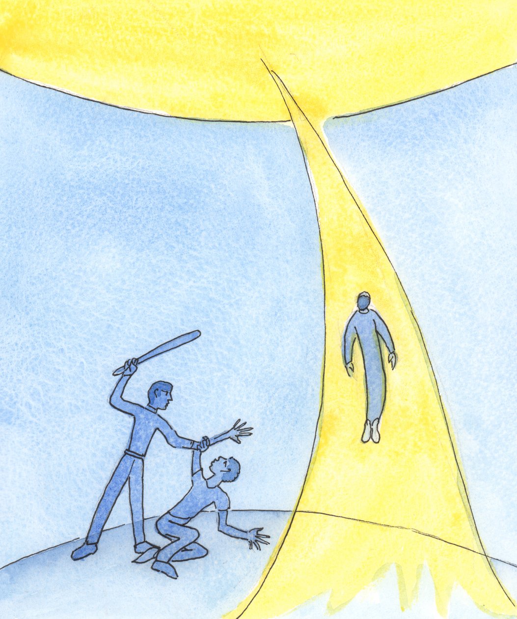 Det er Den Hellige Ånd, Kjærlighetens Ånd, som bærer sjeler til himmelen når vi dør, 2004 (w/c på papir) av Elizabeth Wang