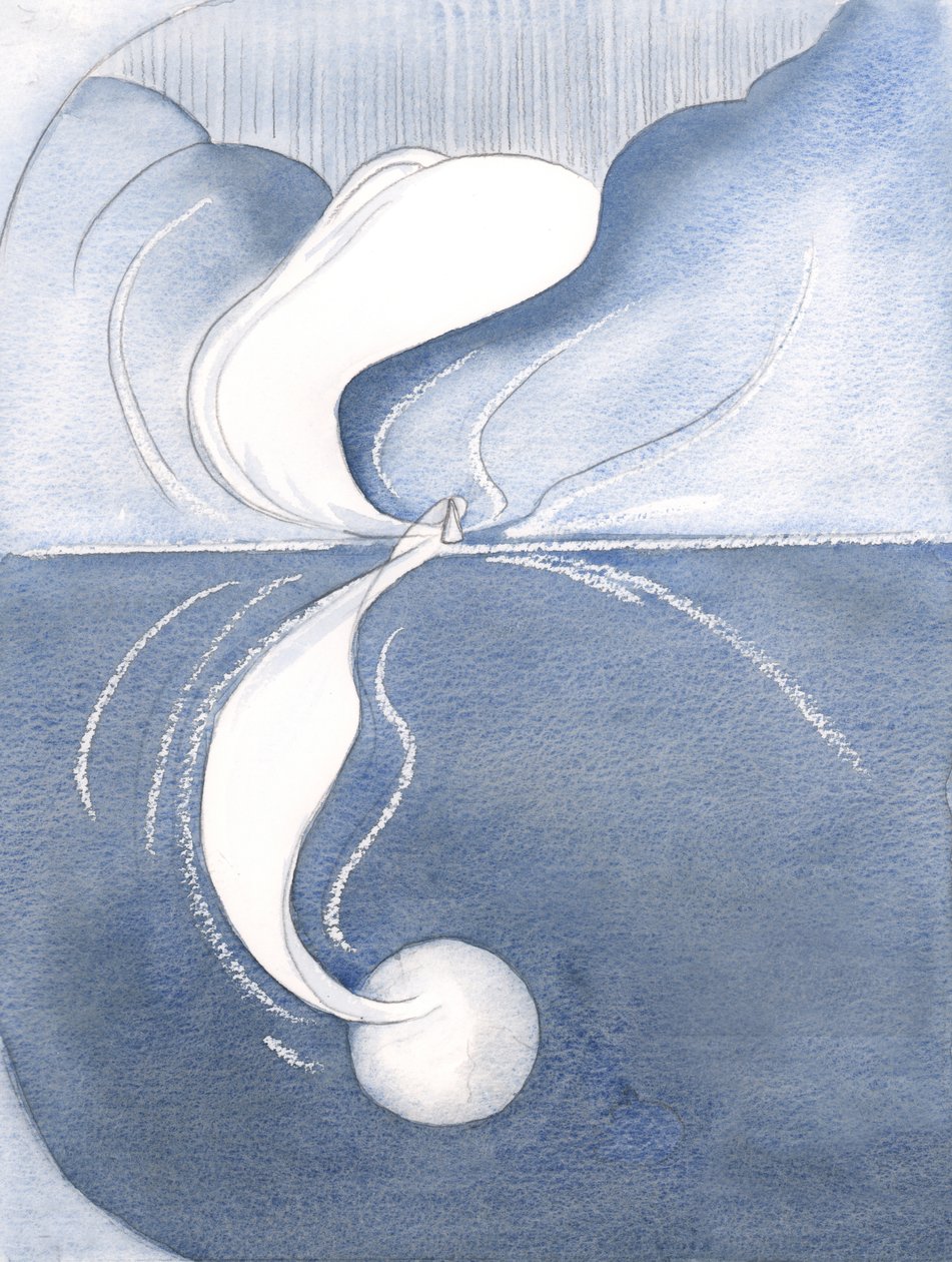 Jesus kom fra den hellige jomfru, Guds mor, for å utøse Guds nåde over verden, 2000 (w/c på papir) av Elizabeth Wang