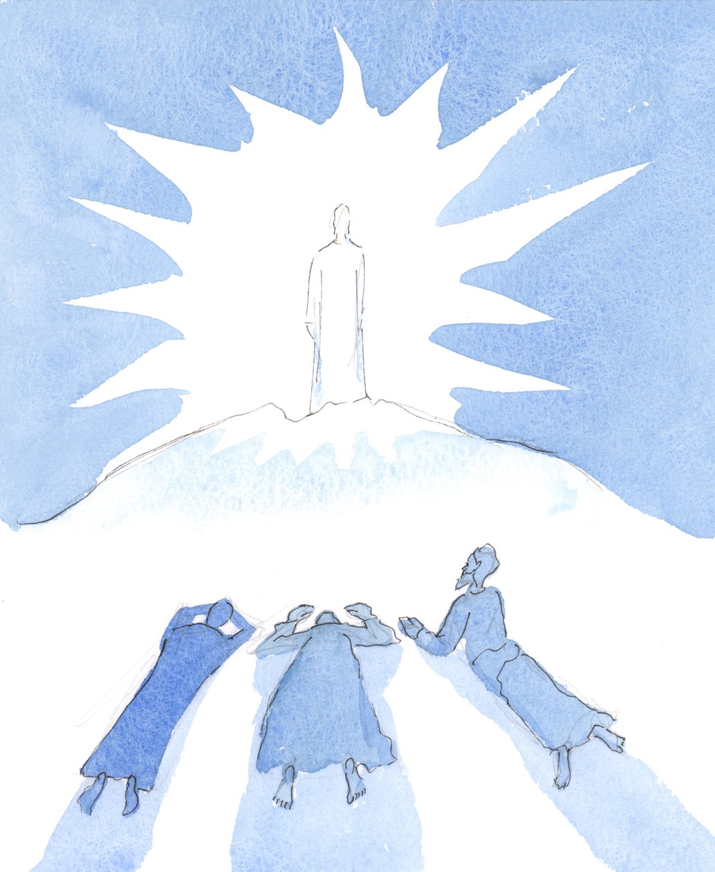 Jesus is a Divine Person, 2004 (w/c på papir) av Elizabeth Wang