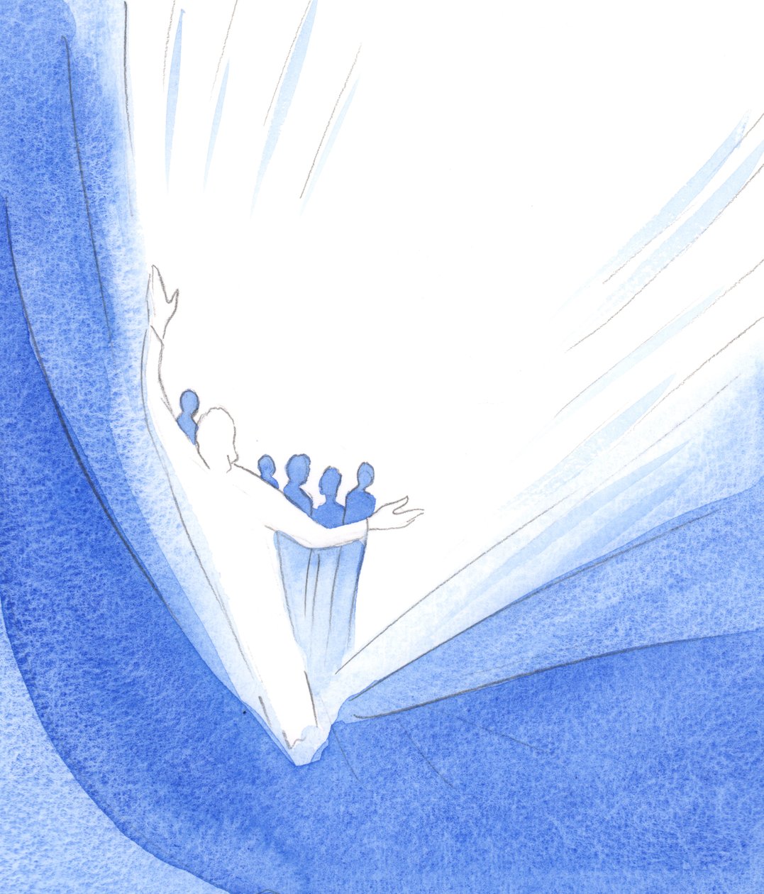 En som står Kristi hjerte nær, tilbyr Kristi ros til Faderen som om den var hans egen. Den lovprisningen er Gud verdig, 2001 (w/c på papir) av Elizabeth Wang