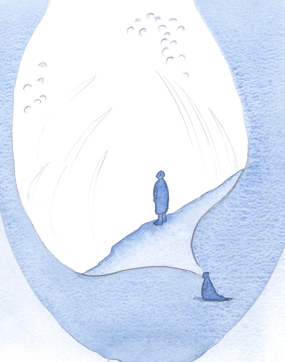 Å hvile i Kristus i sjelen er som å gå inn i evigheten, 2000 (w/c på papir) av Elizabeth Wang