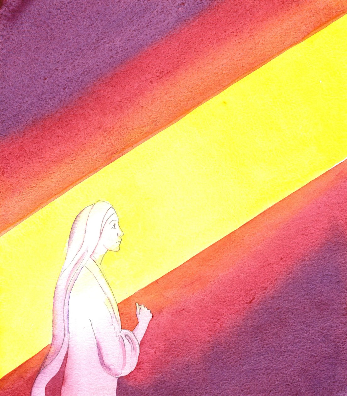 The Annunciation, 2001 (w/c på papir) av Elizabeth Wang