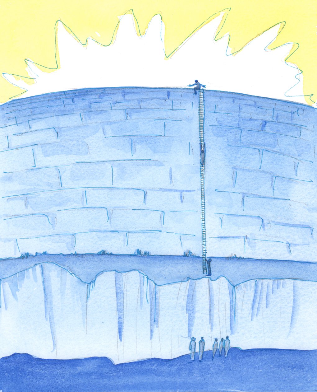 The Godhead is like a walled city, 2003 (w/c på papir) av Elizabeth Wang