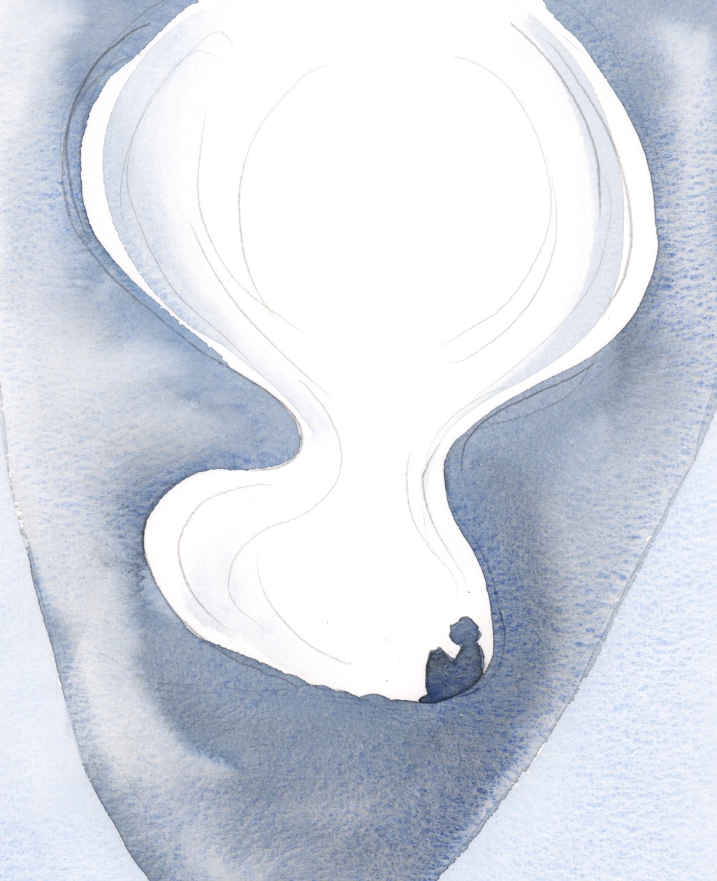 Sjelen som en hule: Jeg så sjelen som en hule som ble utvidet, da Kristus åpnet sjelen for himmelens lys, gjennom min bønn og hans nåde og godhet, 2000 (w/c på papir) av Elizabeth Wang