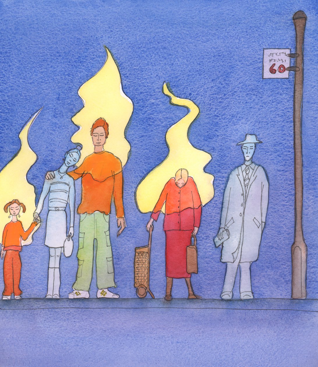 Kristi Ånd bor i dem som tar imot Ham med tro og kjærlighet, 2002 (w/c på papir) av Elizabeth Wang