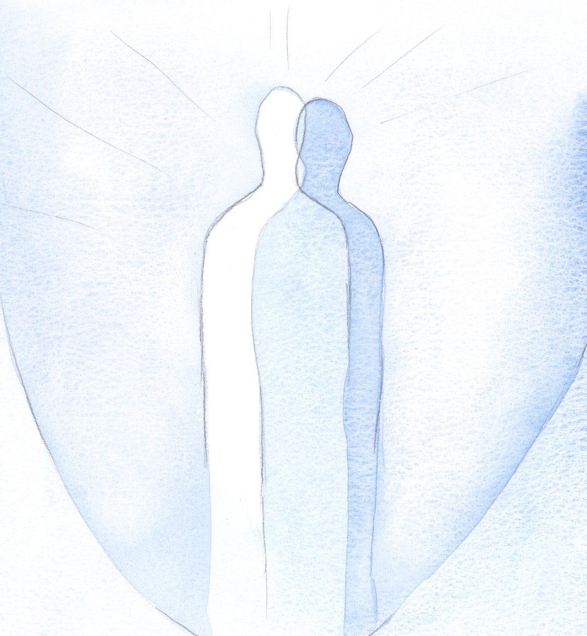 Den som virkelig elsker Kristus bør virkelig være lik ham: som et speilbilde av Kristus, for andre, som gjengir Kristi omsorg og bekymring., 2001 (w/c på papir) av Elizabeth Wang