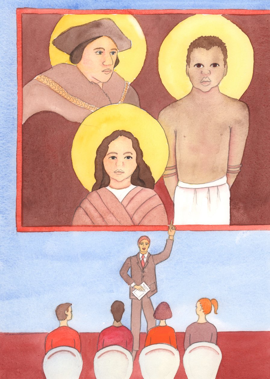 Det er martyrer for sannheten i alle tider, 2003 (w/c på papir) av Elizabeth Wang
