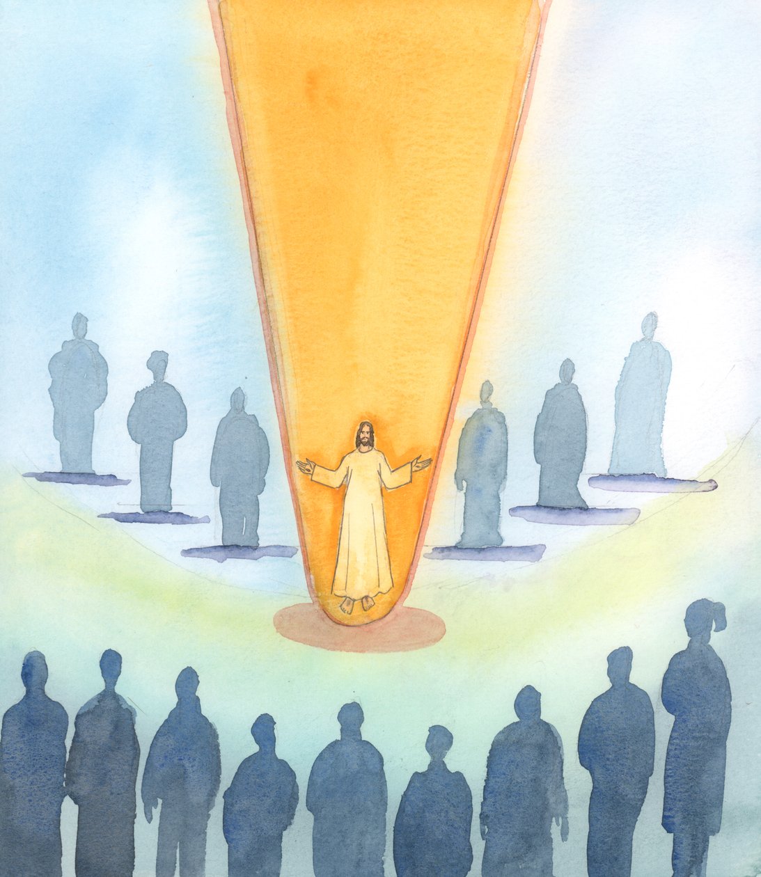 Det finnes ingen religion som den kristne religionen, 2005 (akvarell på papir) av Elizabeth Wang