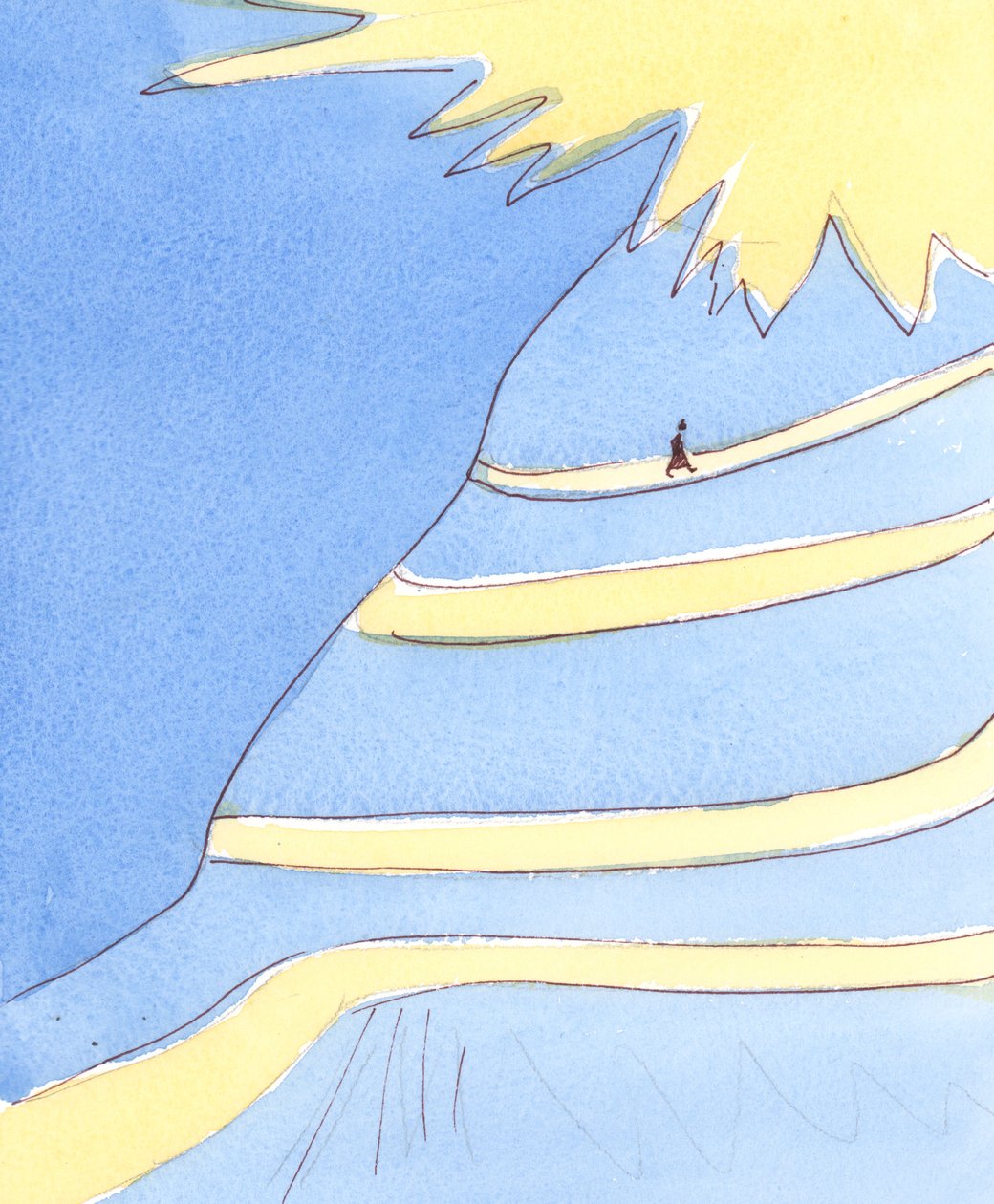 Å følge Kristus er å bestige det "Hellige fjell" av hellighet beskrevet i Skriften, 2004 (w/c på papir) av Elizabeth Wang