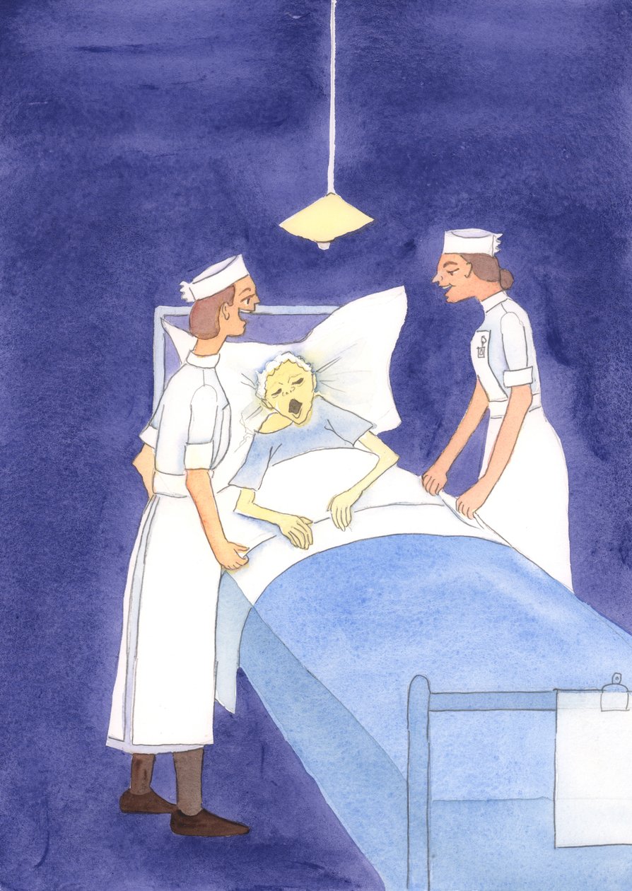 Unike individer, uansett hvor svake de er, må aldri bli behandlet som en plage, eller bare medlidende, 2004 (w/c på papir) av Elizabeth Wang