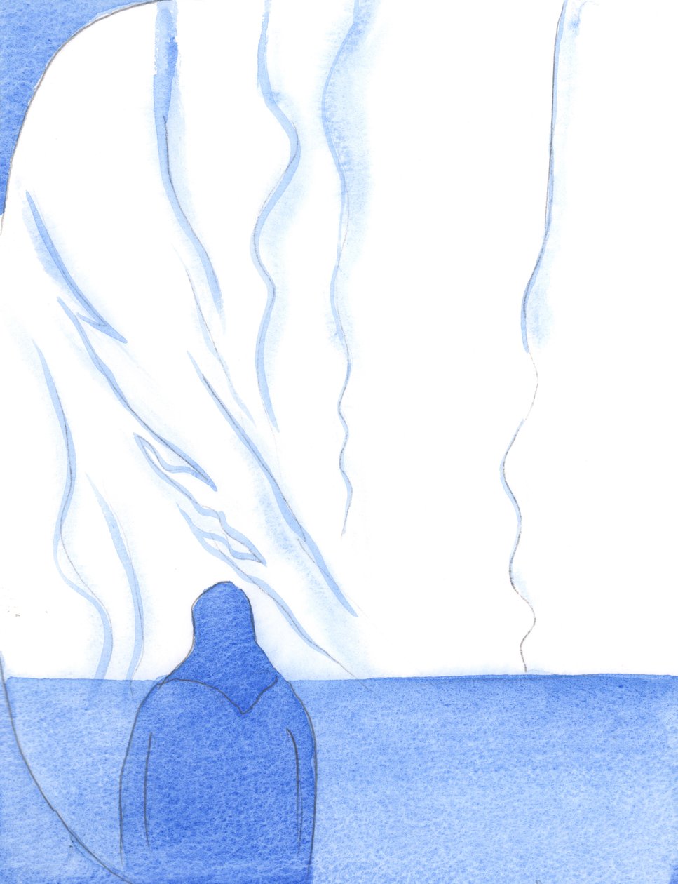 Da Kristus var til stede i det hellige sakramentet, stod helligdommen og min sjel i flammer av guddommelig ild og herlighet, 2002 (w/c på papir) av Elizabeth Wang
