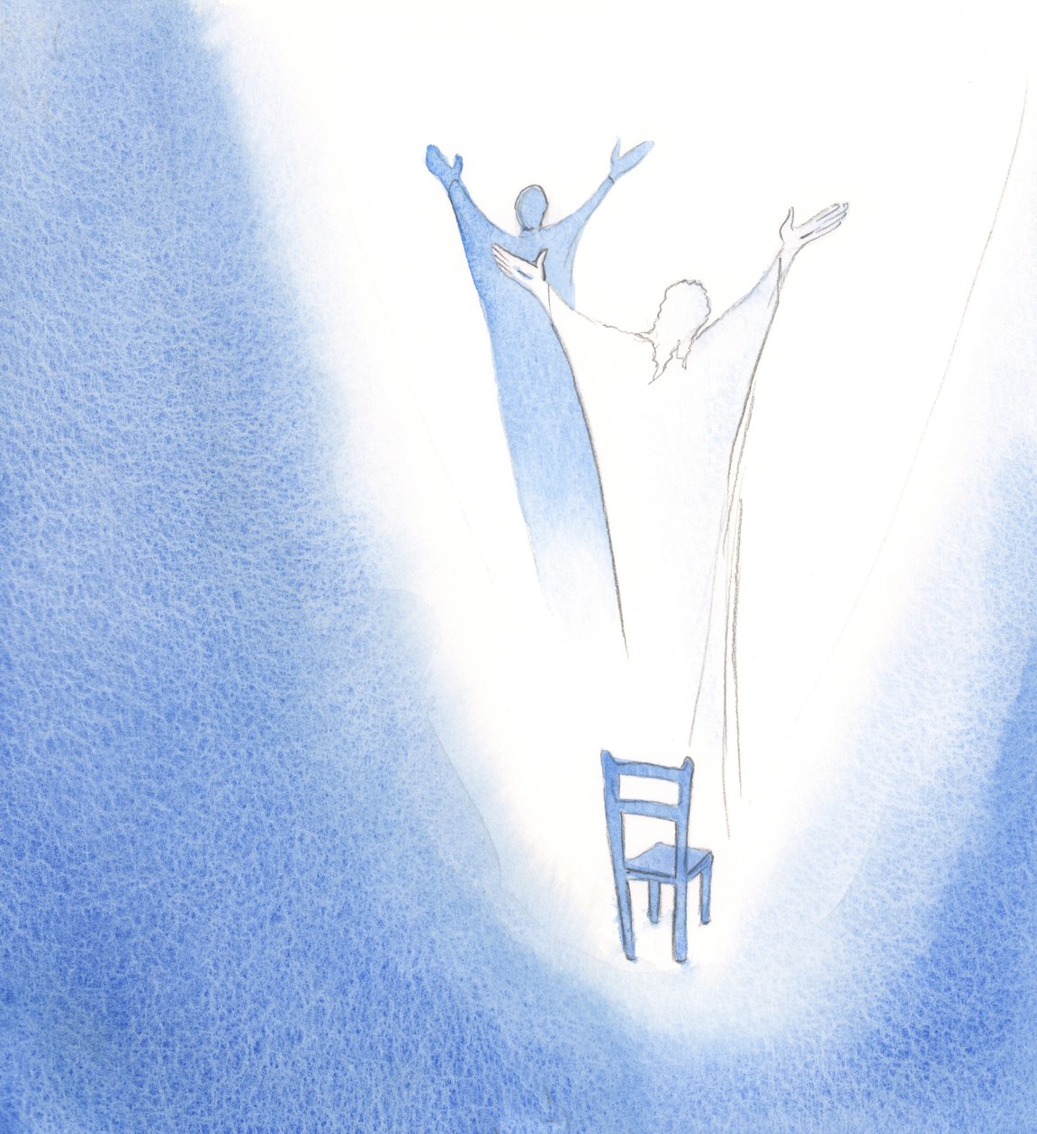 Da jeg sa: "Jesus er min pris", løftet Kristus meg i glede, 2000 (w/c på papir) av Elizabeth Wang