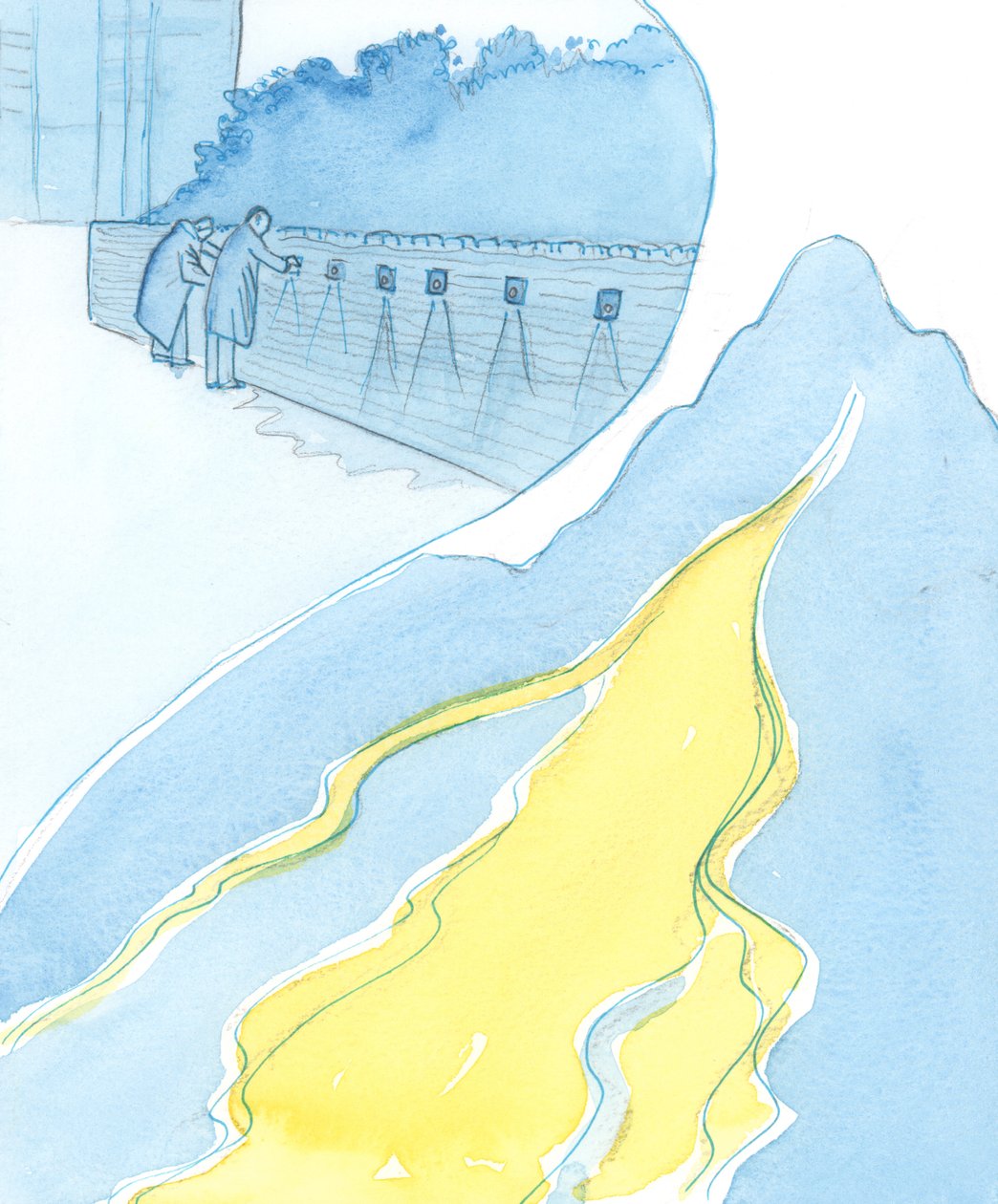 Når vi tilgir noen for en bestemt gjerning, virker Guds nåde i oss, 2003 (w/c på papir) av Elizabeth Wang