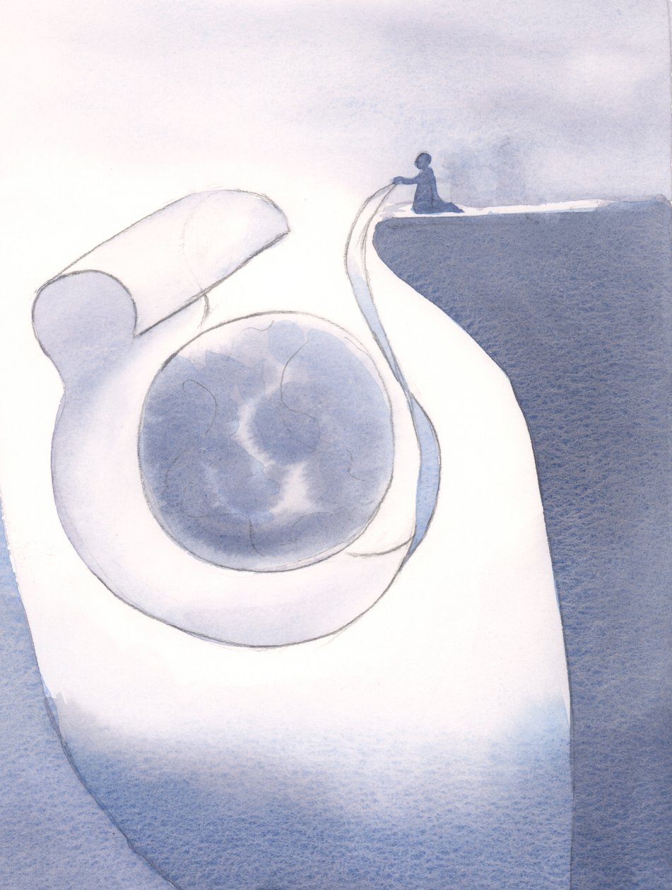 Når vi ber i Kristi navn kan vår bønn omslutte hele verden, 2000 (w/c på papir) av Elizabeth Wang