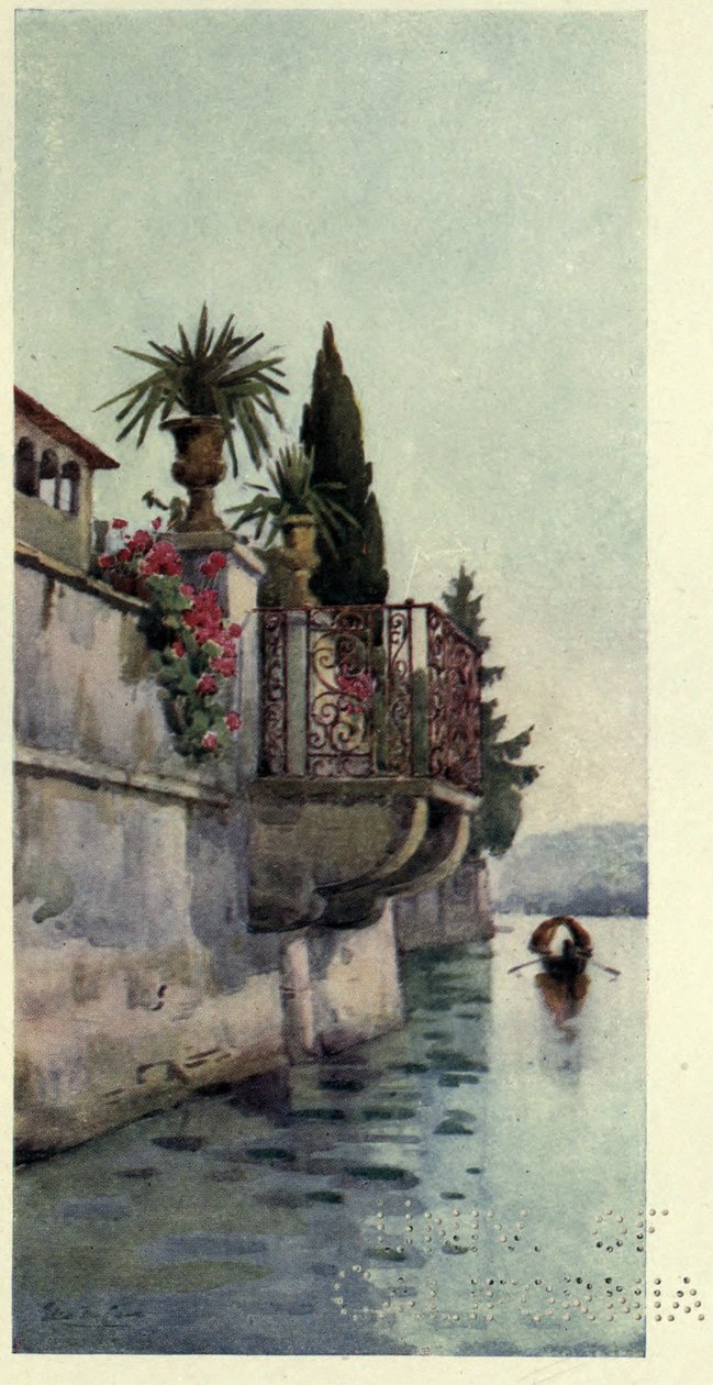 En balkong, Lago di Como, illustrasjon fra 