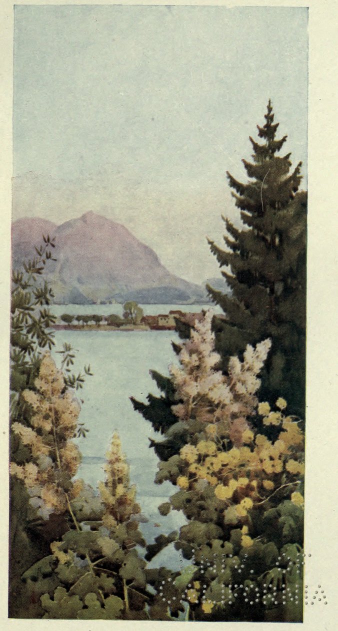 En hage, Lago di Como, illustrasjon fra 'The Italian lakes' av Richard Bagot av Ella Du Cane