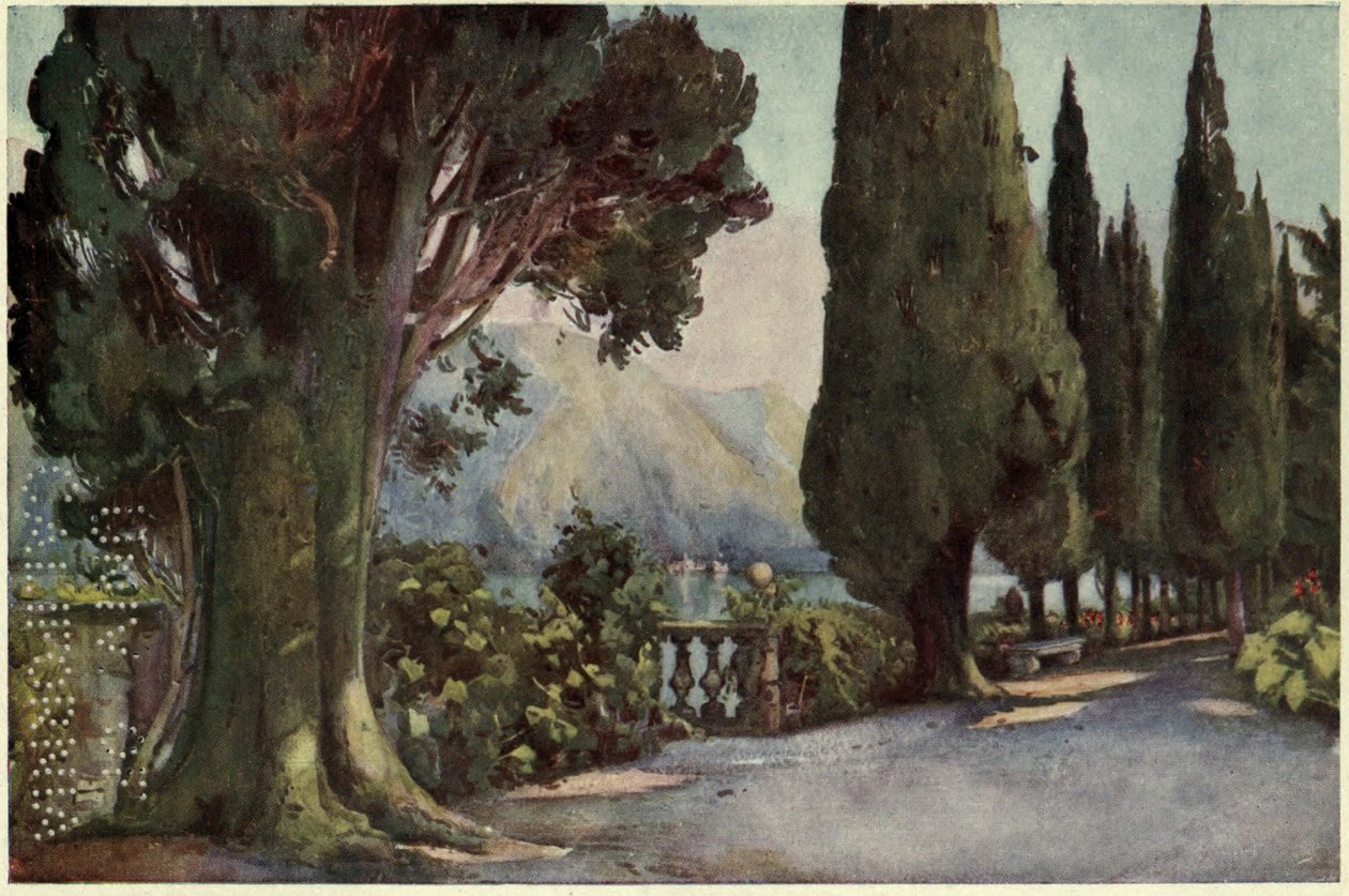 Cypress Avenue, Villa del Pizzo, Lago di Como, Illustrasjon fra 