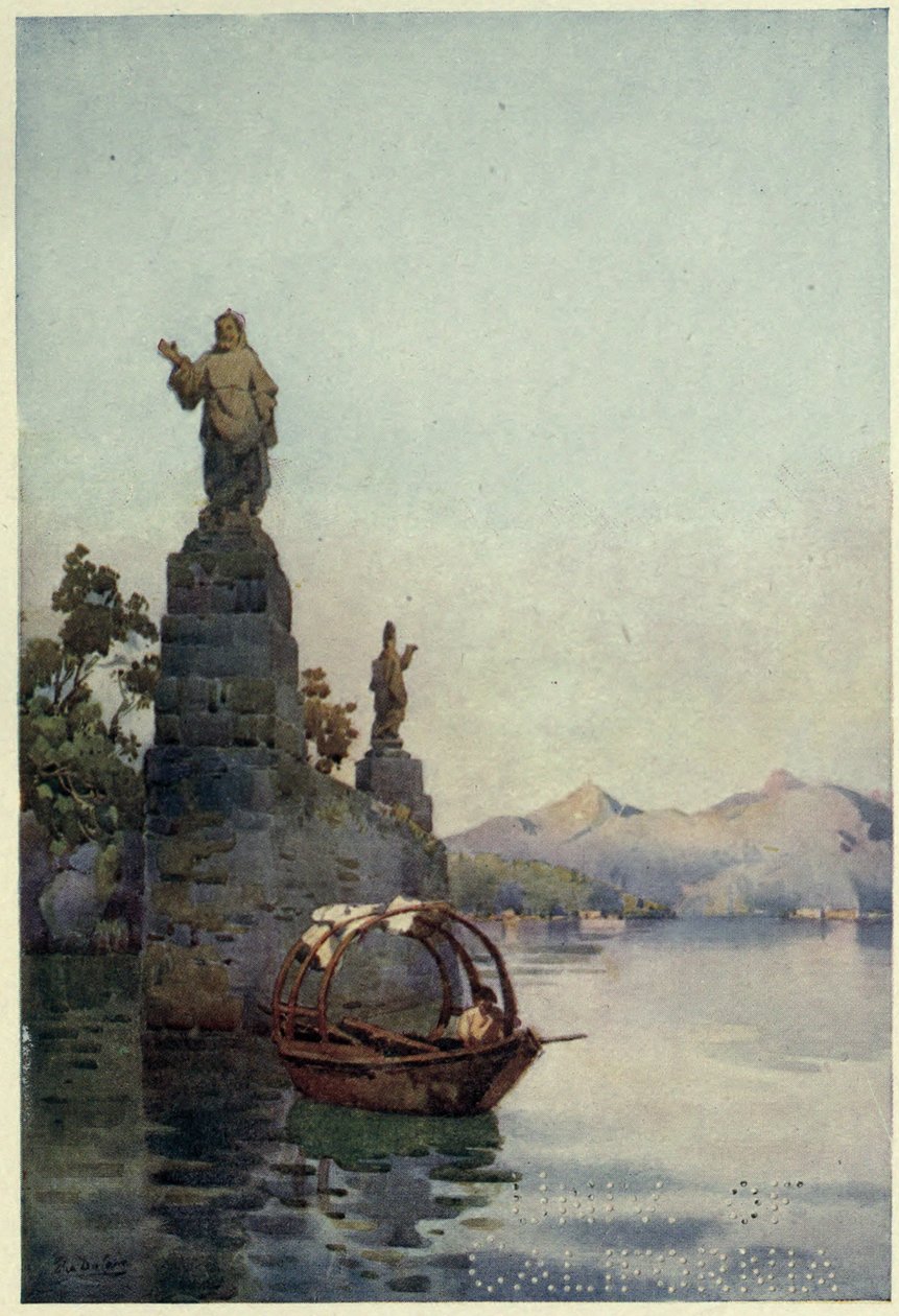 Inngang til Villa Arconati, Lago di Como, illustrasjon fra 