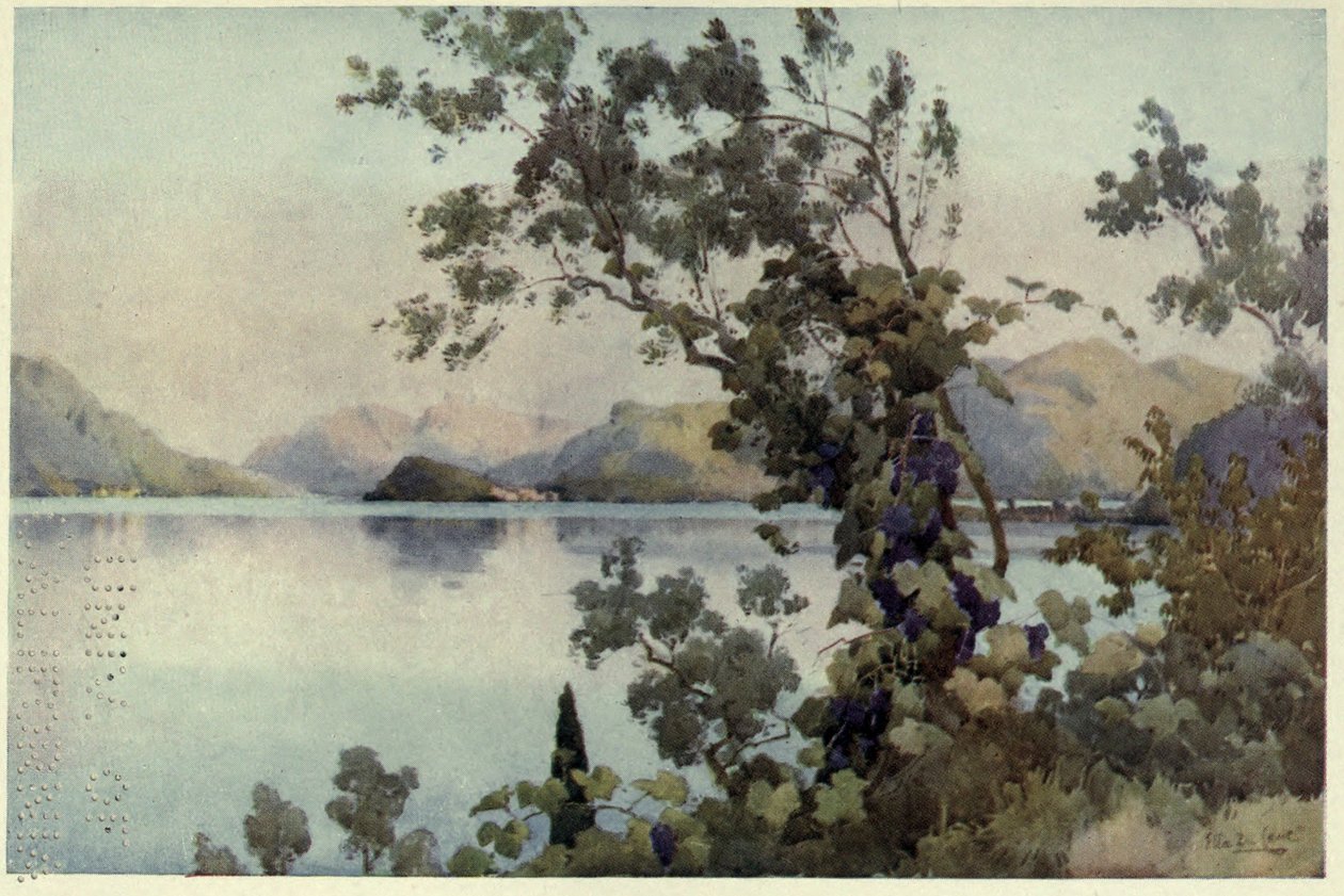 Kveld, Lago di Como, illustrasjon fra 