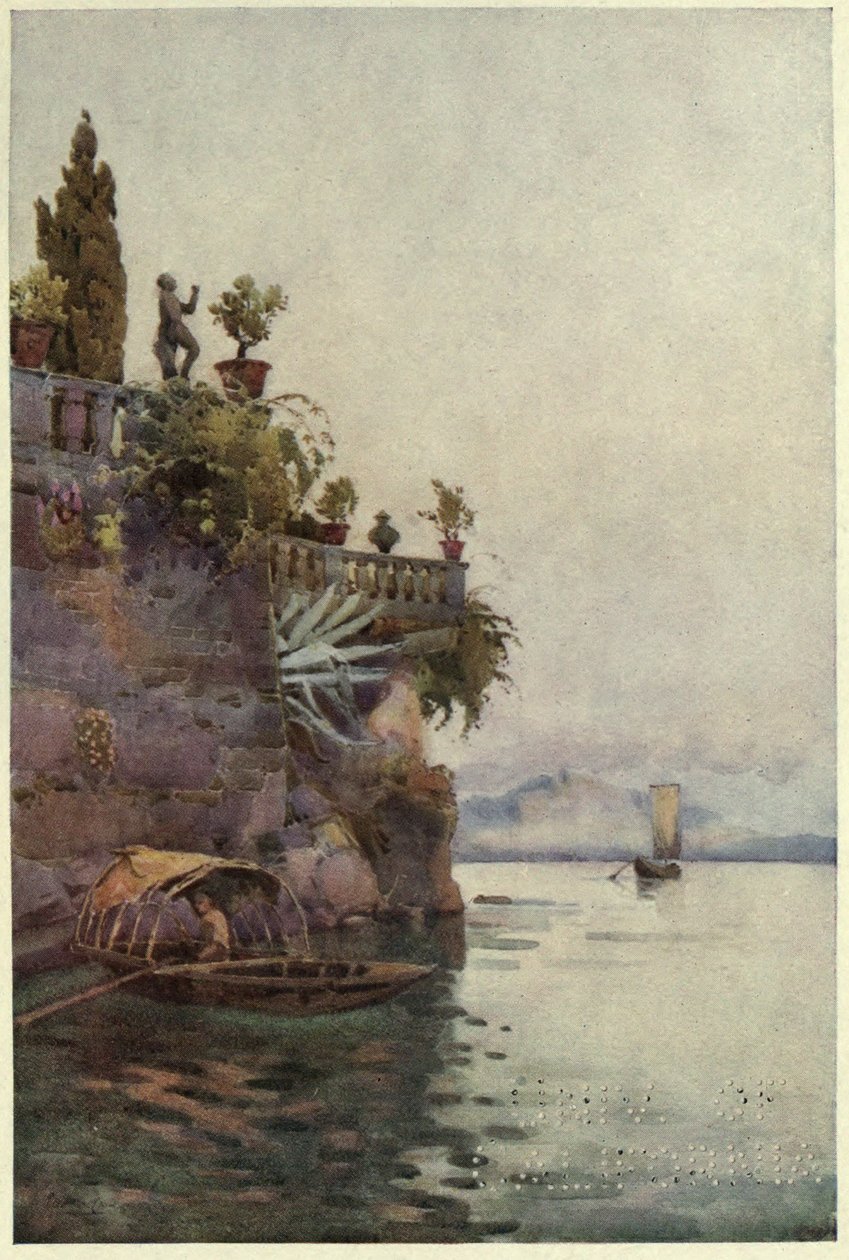 In the Shadow of the Terrace, Lago di Como, illustrasjon fra 