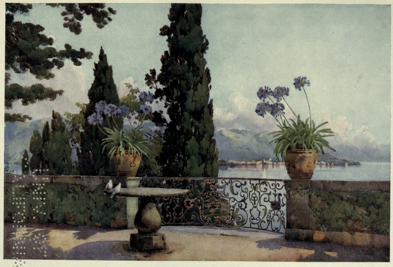 Pallanza fra Isola Bella, Lago Maggiore, Illustrasjon fra 