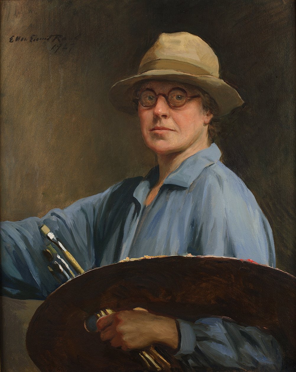 Selvportrett, 1927 (olje på komposisjonstavle) av Ellen Emmet Rand