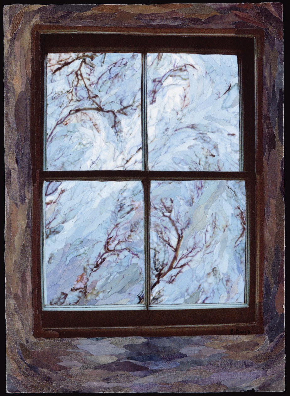 You Would Get on a Plane for Me, 2001 (papirmosaikkkollasje) av Ellen Golla