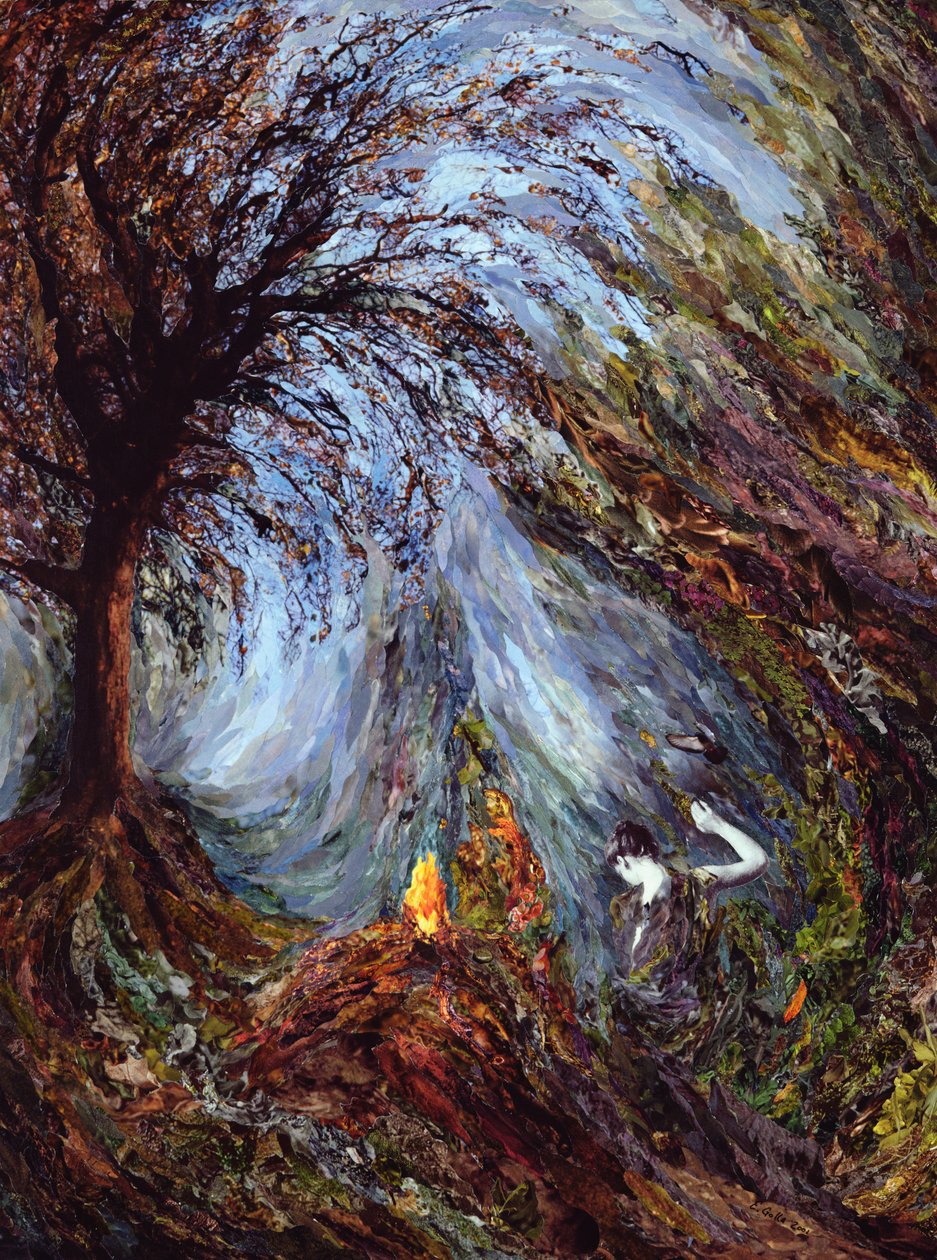 Du er vinneren, 2001 (papirmosaikkkollasje) av Ellen Golla