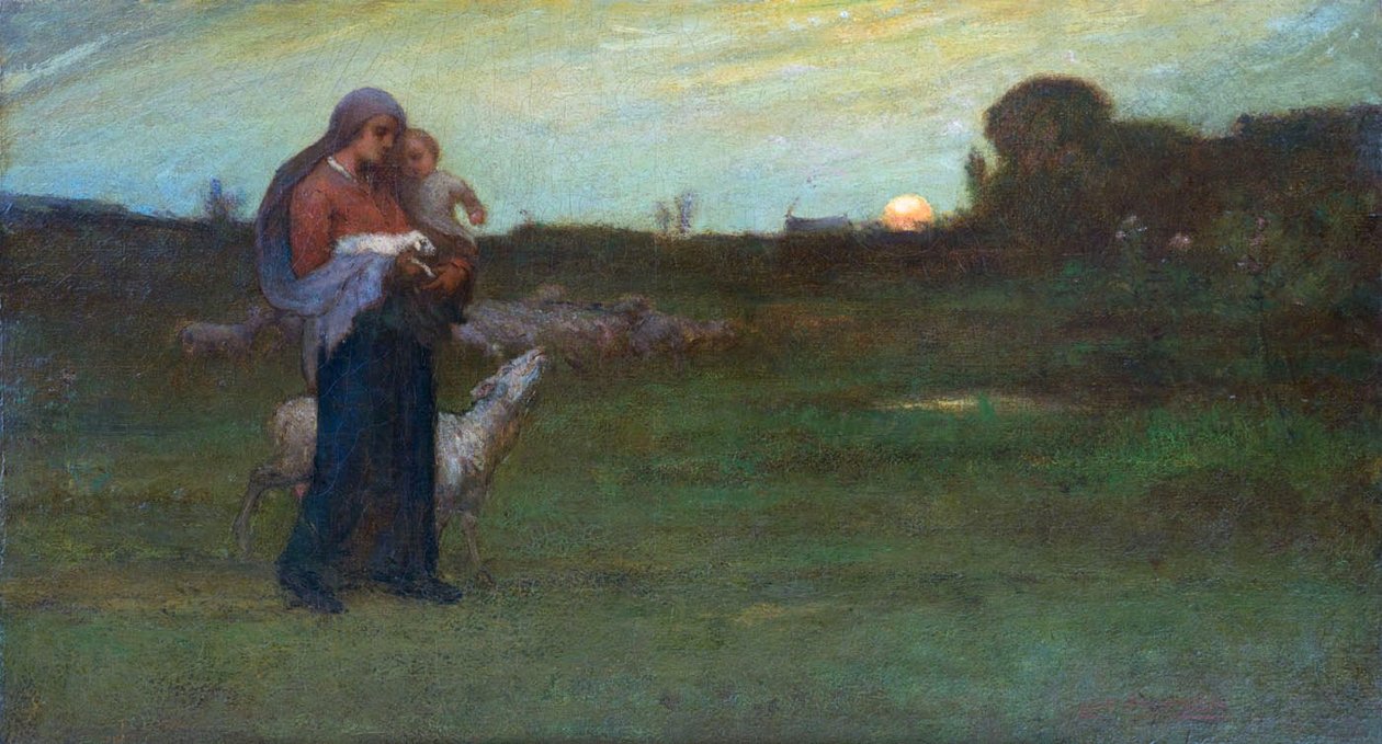 Madonna og lam av Elliot Daingerfield
