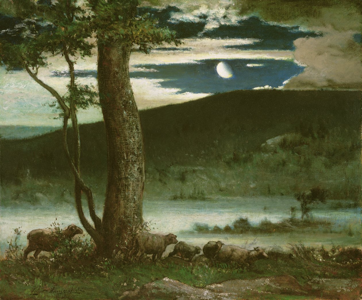 Midnattsmånen av Elliot Daingerfield