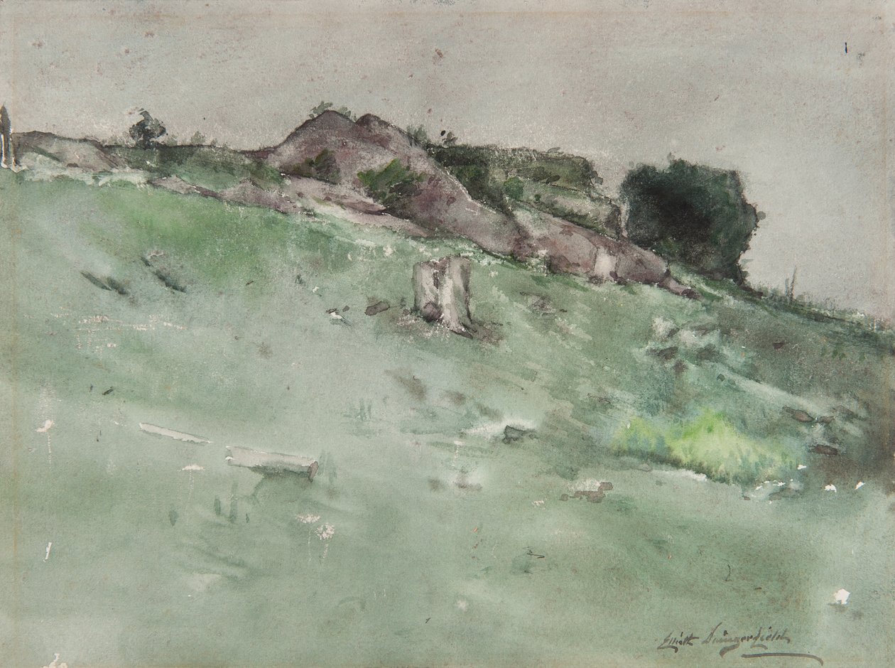 Grey Rock (akvarell på papir montert på papp) av Elliott Daingerfield