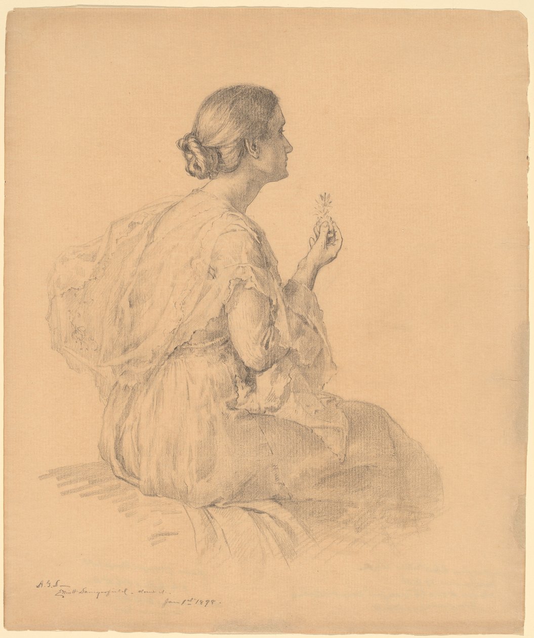 Portrett av kunstnerens kone av Elliott Daingerfield