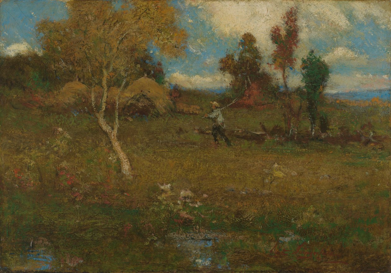 Retur fra gården, ca. 1915-1920. av Elliott Daingerfield